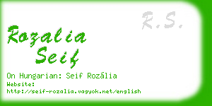 rozalia seif business card